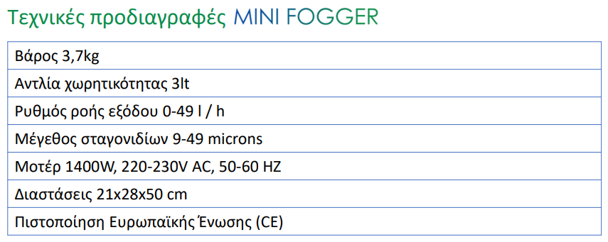 MINI FOGGER PINAKAS