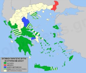 Χαρτογράφηση ελαιοπαραγωγικής Ελλάδας 2017/18