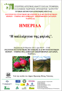 Ημερίδα με θέμα «Η καλλιέργεια της μηλιάς» στην Νάουσα